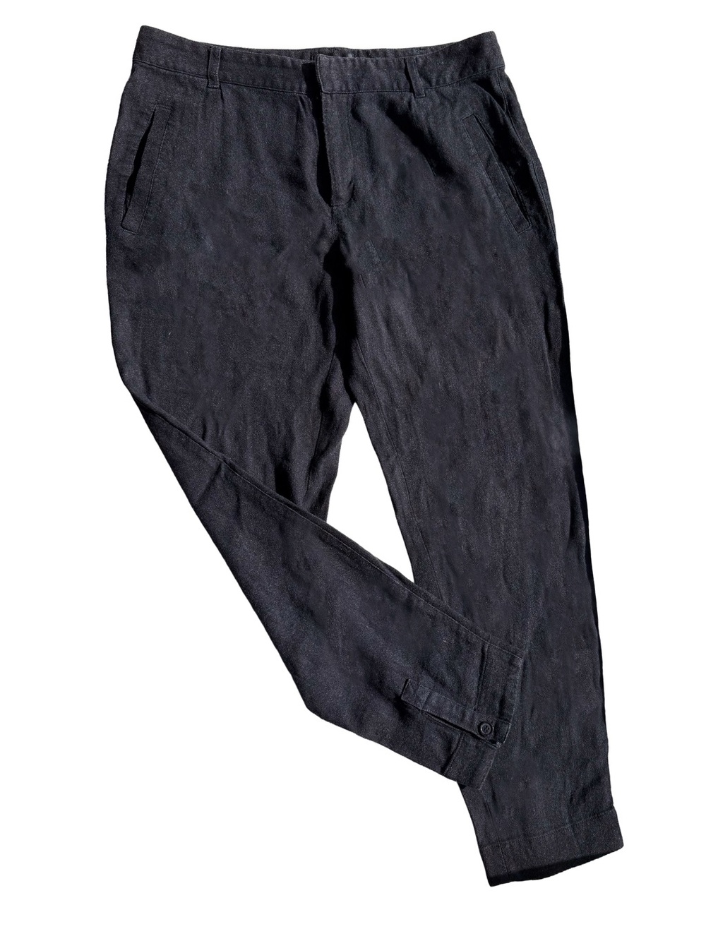 A.P.C. Rue Madame Paris Black Viscose/Linen Blend Trousers - Size French 40 US 8